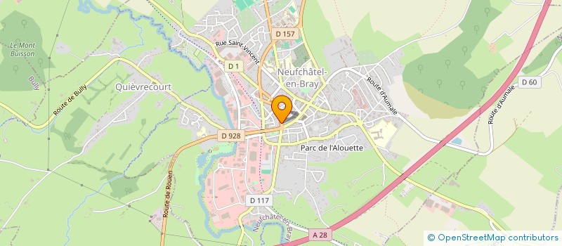 localisation de l'entreprise POMPES FUNEBRES LETELLIER  NEUFCHATEL-EN-BRAY