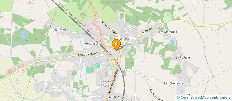 localisation de l'entreprise POMPES FUNEBRES LM  SAINT-GILDAS-DES-BOIS