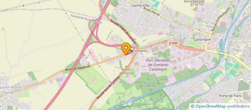localisation de l'entreprise POMPES FUNEBRES LOMPREZ-FALCHERO à FONTAINE-NOTRE-DAME