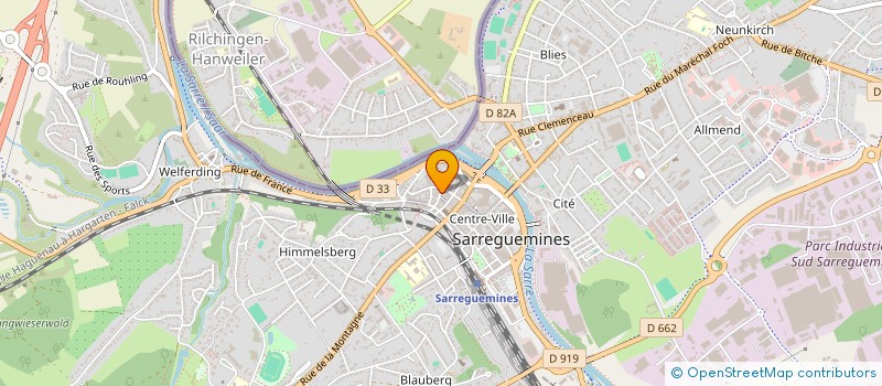 localisation de l'entreprise POMPES FUNEBRES LORRAINE BACKES RICHARD  SARREGUEMINES