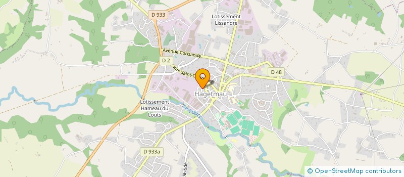 localisation de l'entreprise POMPES FUNEBRES LOUPRET  HAGETMAU