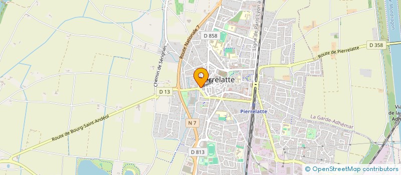 localisation de l'entreprise POMPES FUNEBRES MARBRERIE ANDRE. C  PIERRELATTE