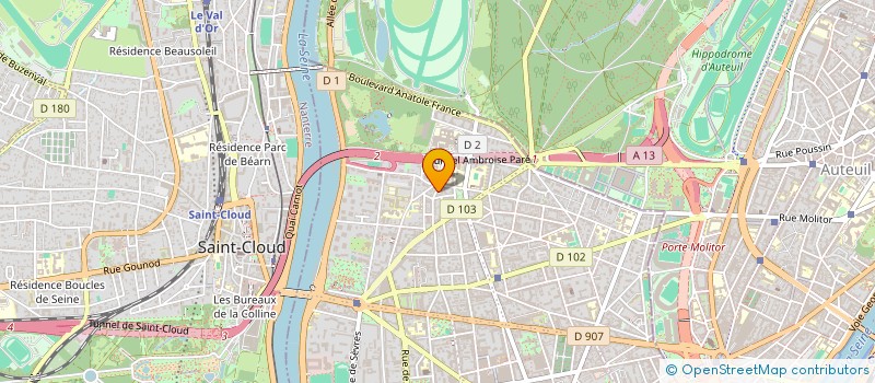 localisation de l'entreprise POMPES FUNEBRES MARBRERIE BOULONNAISES à BOULOGNE-BILLANCOURT