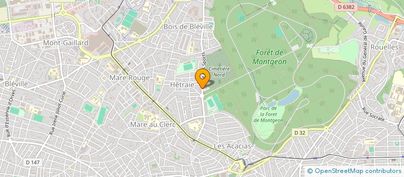 localisation de l'entreprise POMPES FUNEBRES MARBRERIE CAREL-LACROIX  LE HAVRE