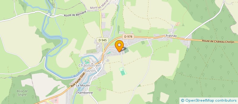 localisation de l'entreprise POMPES FUNEBRES MARBRERIE CHARON à CHATILLON-EN-BAZOIS