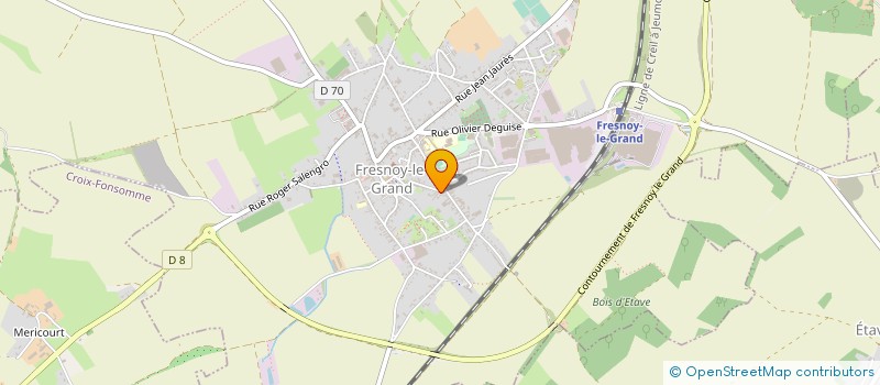 localisation de l'entreprise POMPES FUNEBRES MARBRERIE DEMONCEAUX  FRESNOY-LE-GRAND