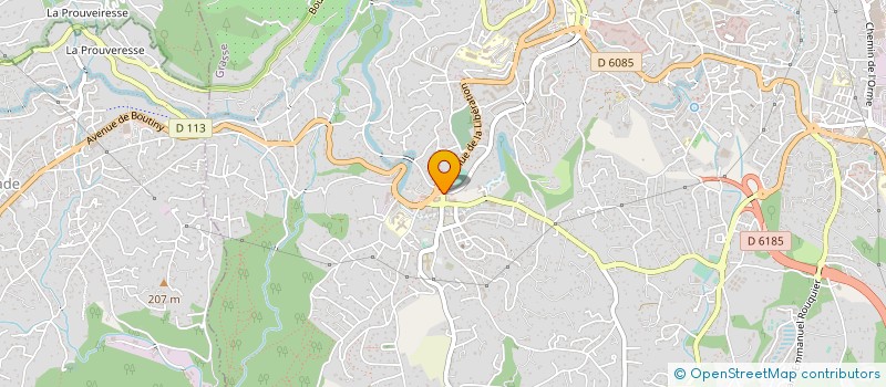 localisation de l'entreprise POMPES FUNEBRES MARBRERIE DU CANTON à GRASSE