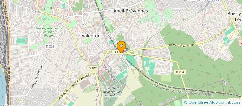 localisation de l'entreprise POMPES FUNEBRES MARBRERIE IOLI à LIMEIL-BREVANNES