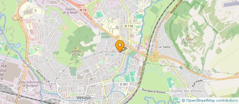 localisation de l'entreprise POMPES FUNEBRES - MARBRERIE JEANMOUGIN  VESOUL