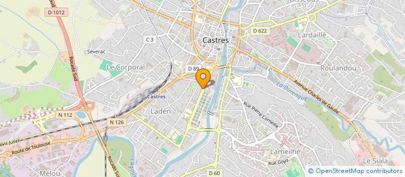 localisation de l'entreprise POMPES FUNEBRES MARBRERIE MARTIN à CASTRES