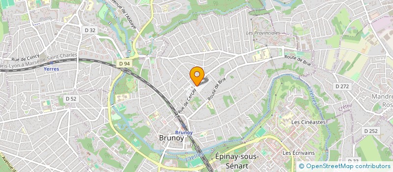 localisation de l'entreprise POMPES FUNEBRES MARBRERIE NOUVELLE GIROMINI à BRUNOY