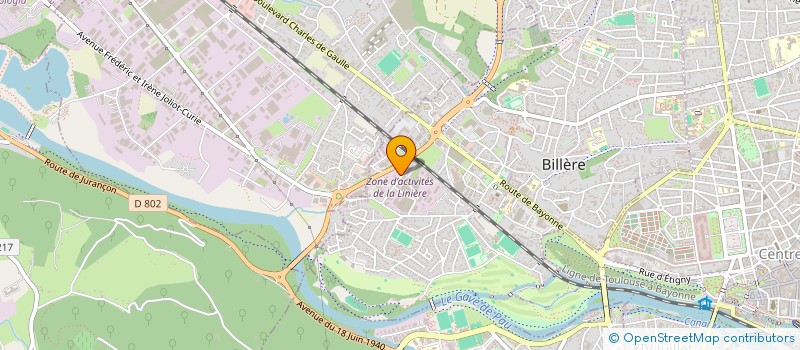 localisation de l'entreprise POMPES FUNEBRES MARBRERIE PYRENEENNES BORDENAVE  BILLERE