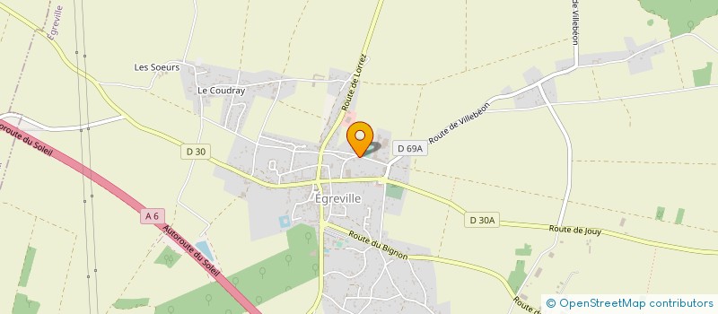 localisation de l'entreprise POMPES FUNEBRES MARBRERIE VERGNOL à EGREVILLE