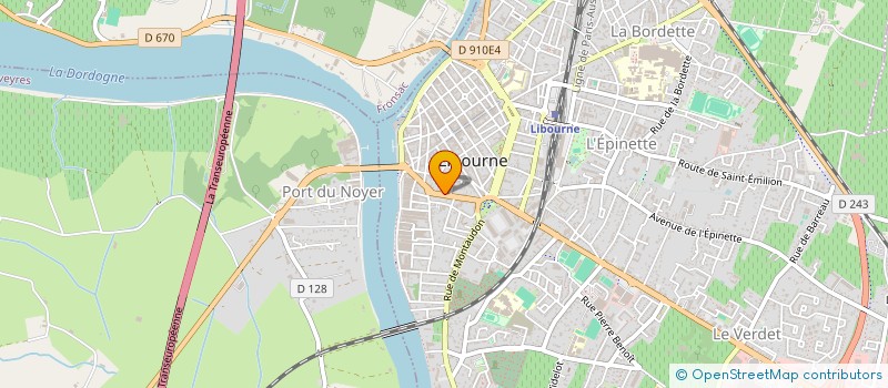 localisation de l'entreprise POMPES FUNEBRES MARTIN à LIBOURNE