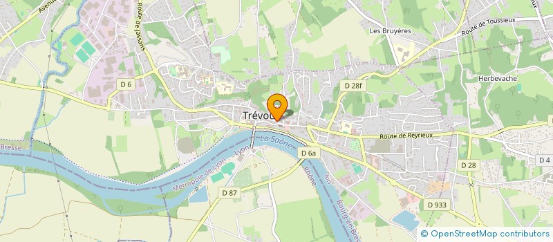 localisation de l'entreprise POMPES FUNEBRES MEMORIAM  TREVOUX