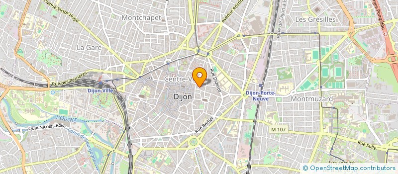 localisation de l'entreprise POMPES FUNEBRES MEURDRA S A à DIJON
