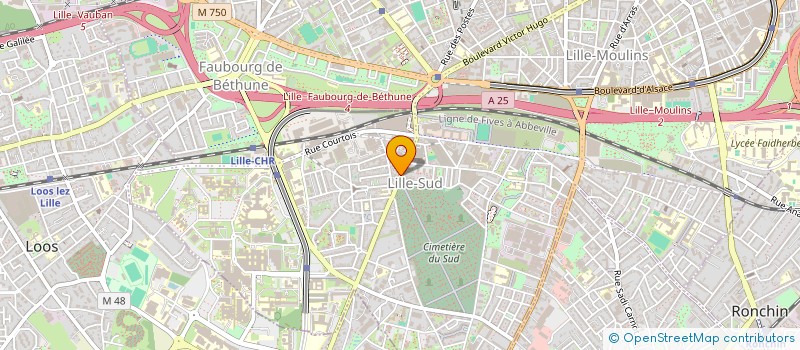 localisation de l'entreprise POMPES FUNEBRES MONTAGNE à LILLE
