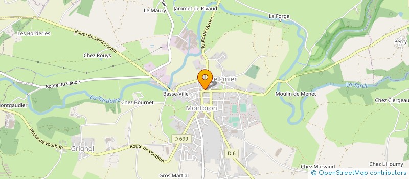 localisation de l'entreprise POMPES FUNEBRES MONTBRONNAISES - P.F.M à MONTBRON