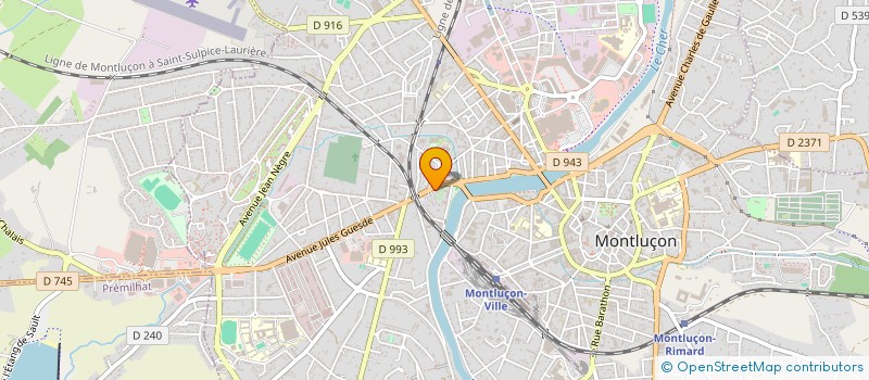 localisation de l'entreprise POMPES FUNEBRES MUSULMANES D'AUVERGNE ET DU CENTRE  MONTLUCON