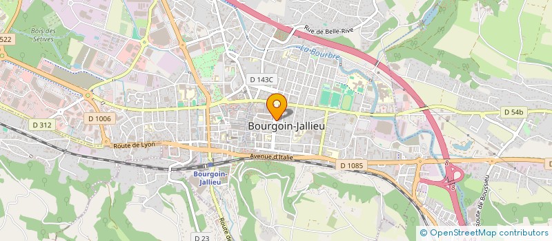 localisation de l'entreprise POMPES FUNEBRES NORD ISERE à BOURGOIN-JALLIEU