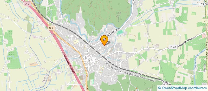 localisation de l'entreprise POMPES FUNEBRES NORD VAUCLUSE à PIOLENC