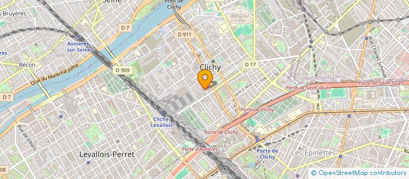 localisation de l'entreprise POMPES FUNEBRES O.F.G à CLICHY