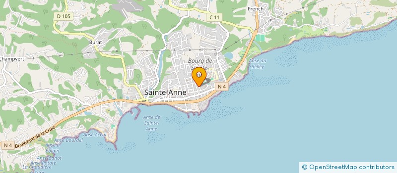 localisation de l'entreprise POMPES FUNEBRES OUTREMER FUNERAIRE à SAINTE-ANNE