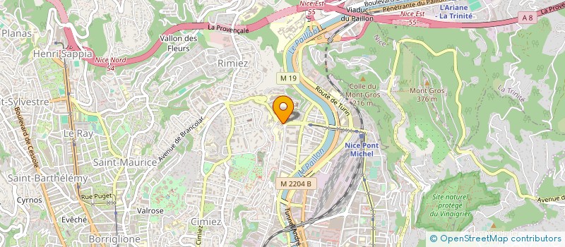 localisation de l'entreprise POMPES FUNEBRES PASTEUR à NICE