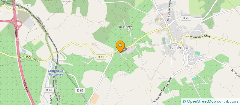 localisation de l'entreprise POMPES FUNEBRES POUZERGUES  LALBENQUE