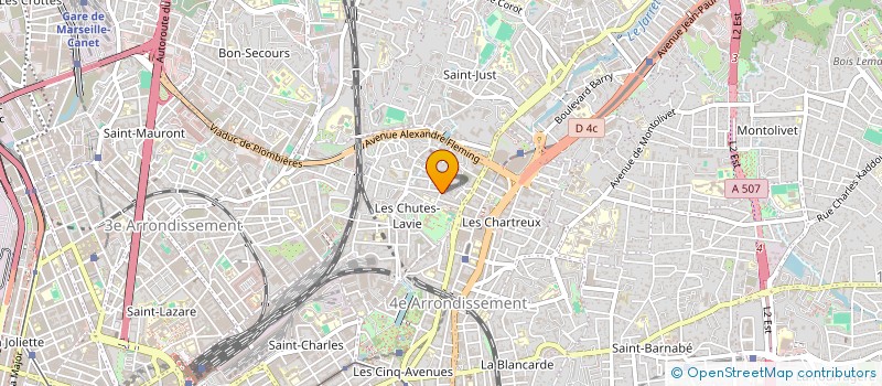 localisation de l'entreprise POMPES FUNEBRES PROVENCE LITTORAL  MARSEILLE