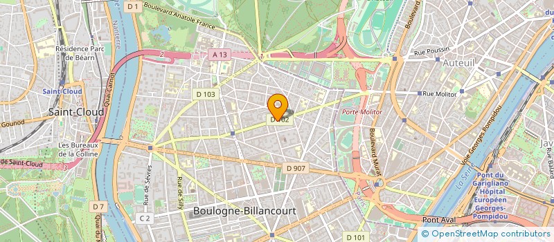 localisation de l'entreprise POMPES FUNEBRES REGION PARISIE à BOULOGNE-BILLANCOURT