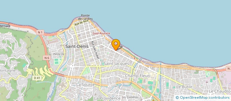 localisation de l'entreprise POMPES FUNEBRES REUNION OUTRE-MER à SAINT-DENIS