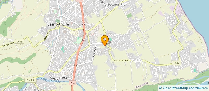 localisation de l'entreprise POMPES FUNEBRES REUNIONNAISE à SAINT-ANDRE