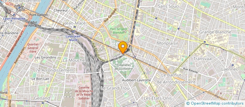 localisation de l'entreprise POMPES FUNEBRES ROCHET JP  LYON