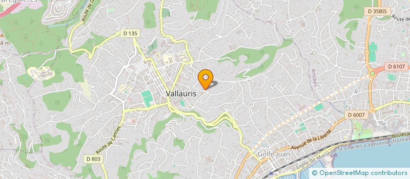 localisation de l'entreprise POMPES FUNEBRES SAINT BERNARD  VALLAURIS