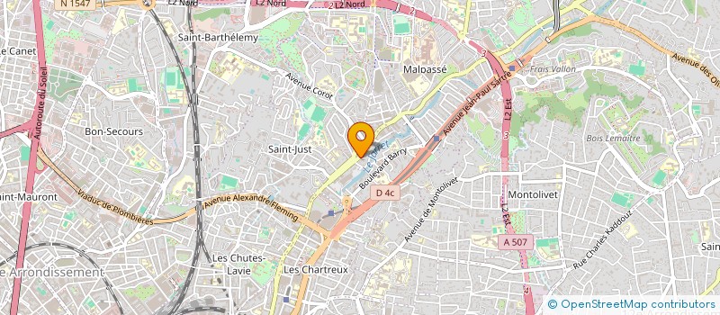 localisation de l'entreprise POMPES FUNEBRES SAINT JUST à MARSEILLE