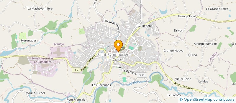 localisation de l'entreprise POMPES FUNEBRES SAINT NICOLAS  SAINT-SYMPHORIEN-SUR-COISE