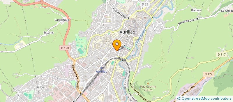 localisation de l'entreprise POMPES FUNEBRES SALAVERT à AURILLAC