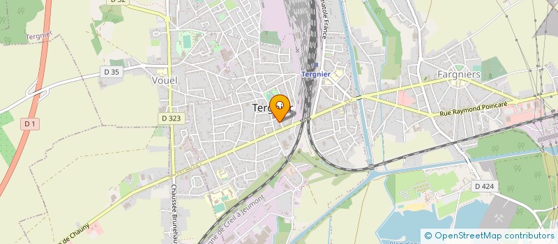 localisation de l'entreprise POMPES FUNEBRES SOYEUX SARL à TERGNIER