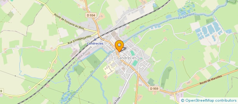 localisation de l'entreprise POMPES FUNEBRES STEPHANE DELHAYE  LANDRECIES