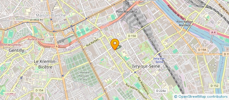 localisation de l'entreprise POMPES FUNEBRES TAZKIYA  IVRY-SUR-SEINE