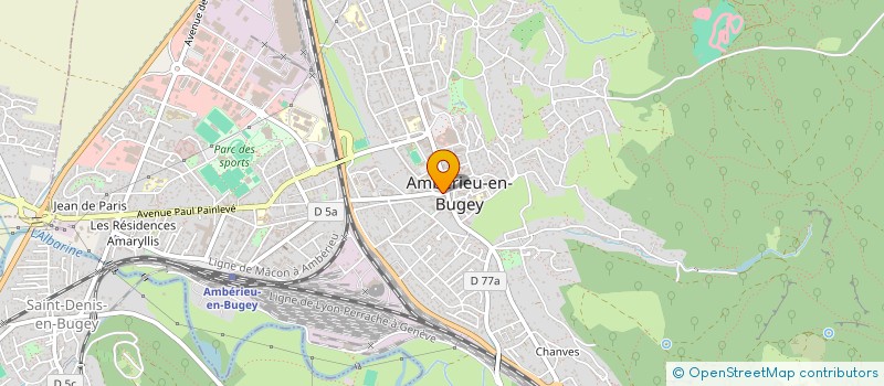 localisation de l'entreprise POMPES FUNEBRES VALLET  AMBERIEU-EN-BUGEY