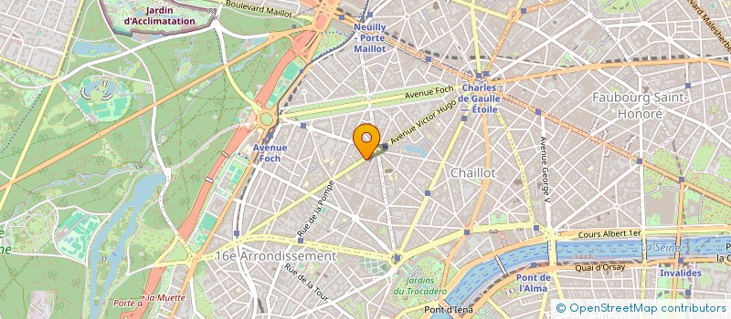 localisation de l'entreprise POMPES FUNEBRES VICTOR HUGO à PARIS