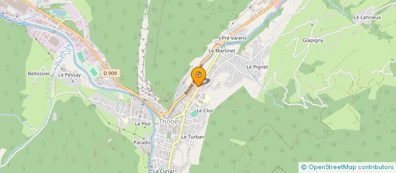 localisation de l'entreprise POMPES FUNEBRES VULLIET à THONES