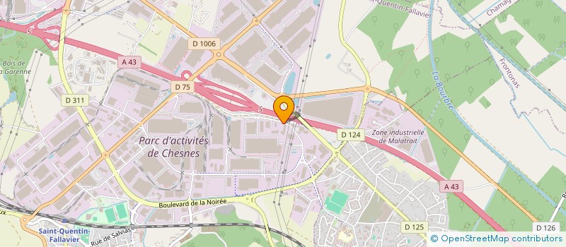 localisation de l'entreprise POMPES GRUNDFOS DISTRIBUTION SA à SAINT-QUENTIN-FALLAVIER