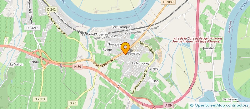 localisation de l'entreprise POMPIERS BORDEAUX TRIATHLON  ARVEYRES