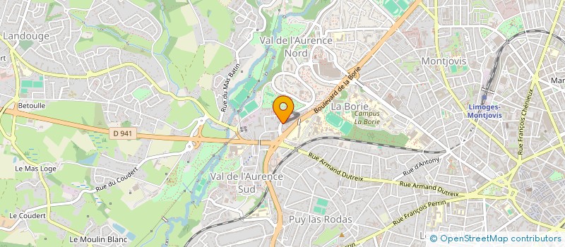 localisation de l'entreprise POMPIERS DE L'URGENCE INTERNATIONALE à LIMOGES