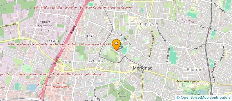 localisation de l'entreprise POMPIERS SOLIDAIRES à MERIGNAC