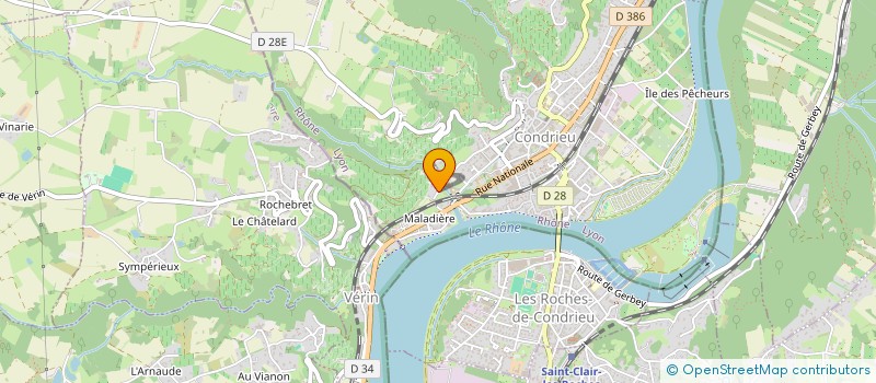 localisation de l'entreprise POMPOM  CONDRIEU