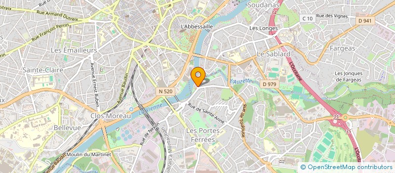 localisation de l'entreprise POMPON à LIMOGES